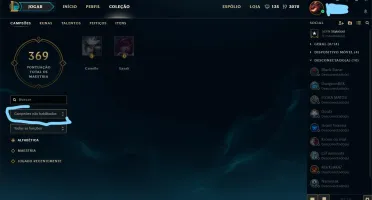 LOL - OURO 5 ( BORDA PLATINA) FALTANDO 2 CAMPEOES e MAIS