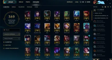 LOL - OURO 5 ( BORDA PLATINA) FALTANDO 2 CAMPEOES e MAIS