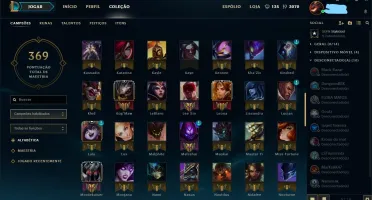 LOL - OURO 5 ( BORDA PLATINA) FALTANDO 2 CAMPEOES e MAIS