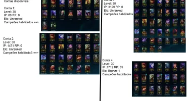 CONTAS DE LOL PREÇO IMBATIVEL!
