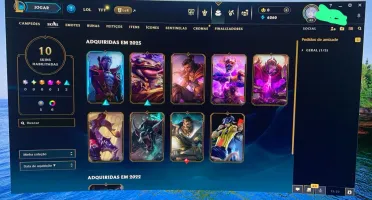 Conta LoL Platina IV, upada a mão, 50 champs, sem risco de b