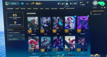 Conta LoL Platina IV, upada a mão, 50 champs, sem risco de b
