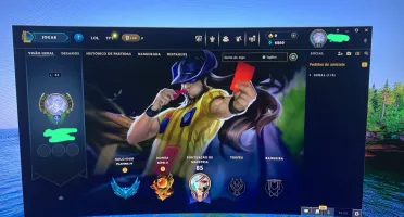 Conta LoL Platina IV, upada a mão, 50 champs, sem risco de b