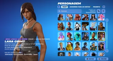 Conta Fortnite | 160 Skins | Lara Croft | Entrega automática