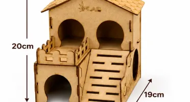 Casinha Decorada 2 Andares para Hamster - Flap Pet