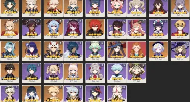 CONTA GENSHIN AR58✨16 LENDÁRIOS+6 ARMAS 5⭐GANYU+AMOS/ITTO C1