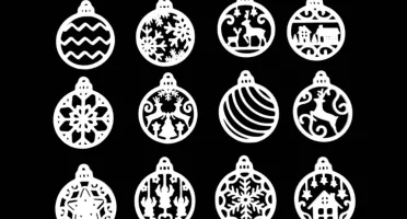 Kit com 12 Enfeites Vazados de Natal - 6 cm