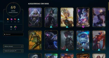 League of legends conta mestre 60+ skins mmr alto