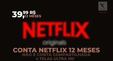 NETFLIX ULTRA HD 4 TELAS - 12 MESES