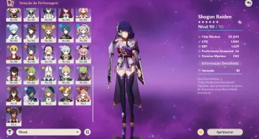 Genshin Impact Ar 60 Endgame 10 Armas T5 E 19 Personagens T5