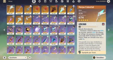 Genshin Impact Ar 60 Endgame 10 Armas T5 E 19 Personagens T5