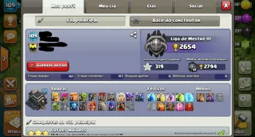 CONTA CLASH OF CLANS CV9 80% FULL
