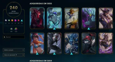 conta diamante IV com todos os champs e 240 skins!