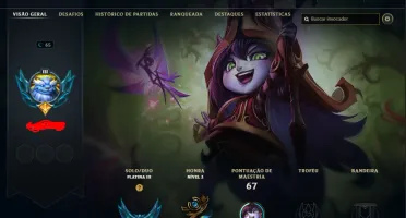 Conta LOL PLATINA 3 HONRA 3 único dono para sair rápido