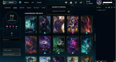 Conta LEAGUE OF LEGENDS Nivel 249, 126 Campeões + 70 skins