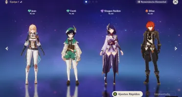 GENSHIN IMPACT CONTA COM VENTI, DILUC, RAIDEN E JEAN [AR28]