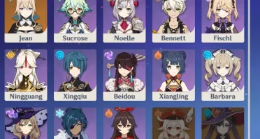 Conta Genshin impact AR 48 Venti, Childe, Keqing, Qiqi, Jean