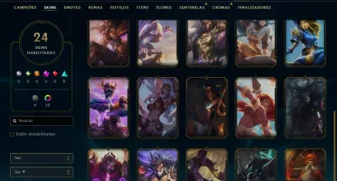 Mestre com 110 Champs e 24 Skins ( 156 PDL )