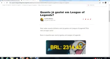 Conta de League of Legends