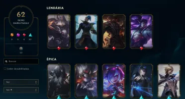 Conta League of Legends Full Acesso - 77 Champs e 62 Skins