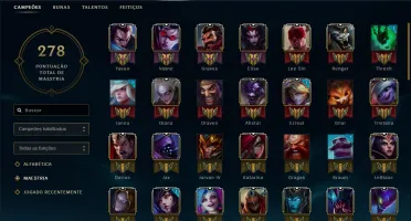 Conta Prata II/46 skins/6 Paginas de runa/111 Campeões