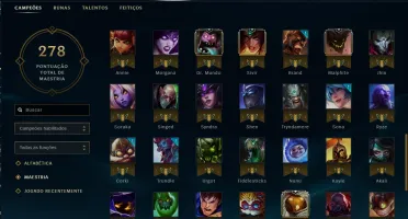 Conta Prata II/46 skins/6 Paginas de runa/111 Campeões