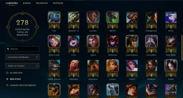 Conta Prata II/46 skins/6 Paginas de runa/111 Campeões