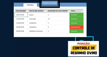 Planilha para Controle de Rebanho Ovino Completo