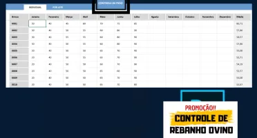 Planilha para Controle de Rebanho Ovino Completo