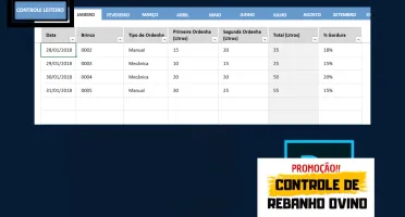 Planilha para Controle de Rebanho Ovino Completo