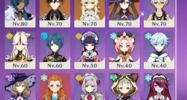 ✨Hutao+baculo de homa, Yae miko, Childe, Zhongli, Mona Ar51✨