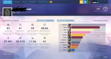 MELHOR CONTA BLIZZARD OVERWATCH