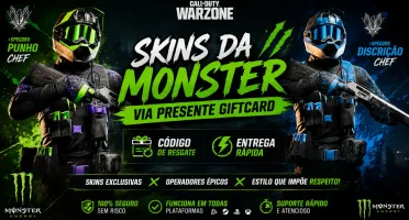 Skins Da Monster - Entrega Rapida - Codigo De Resgate -Gift