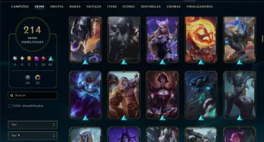 Unranked com TODOS os Champs e 214 Skins ( ADC / SUP / JG )