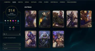 Unranked com TODOS os Champs e 214 Skins ( ADC / SUP / JG )