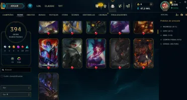 Conta League Of Legends Nv 1368 ( 394 Skins )