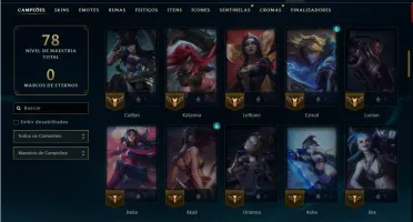 Prata 3 com 90 Champs e 45 Skins ( MID / JG / ADC )