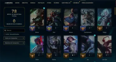Prata 3 com 90 Champs e 45 Skins ( MID / JG / ADC )