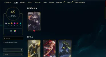 Prata 3 com 90 Champs e 45 Skins ( MID / JG / ADC )