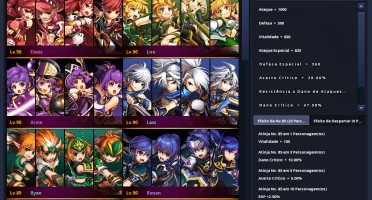 Conta Grand Chase - Todos Lvl 90 + 4 Classe + 260 Perga