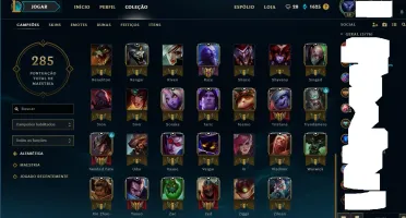 Conta com 76 champions e skins!