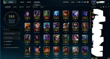 Conta com 76 champions e skins!