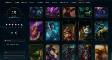 Ouro 1 com 45 Champs e 49 Skins