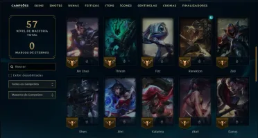 Ouro 1 com 45 Champs e 49 Skins
