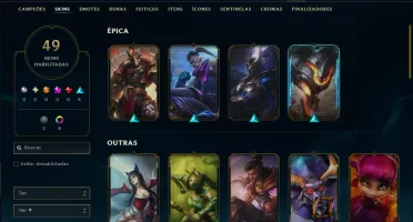 Ouro 1 com 45 Champs e 49 Skins
