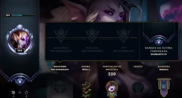 CONTA LOL MMR DIAMANTE NV204 QUASE TODOS OS CHAMPS 117 SKINS