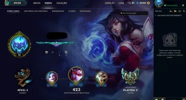 Conta League of Legends - Platina V - 275 Skins