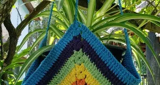 Cestinha / Suporte para Vaso em Crochê