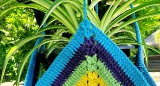 Cestinha / Suporte para Vaso em Crochê
