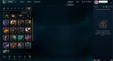 Conta platina V com quase todos os campeões
